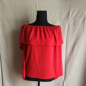 Red Off-Shoulder Women's Top